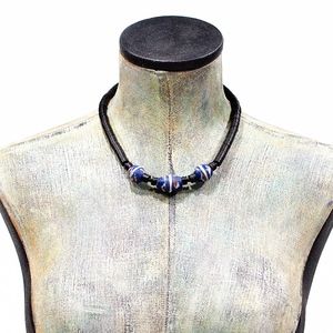 VTG 70's African Trade Bead Tribal Ethnic Necklace